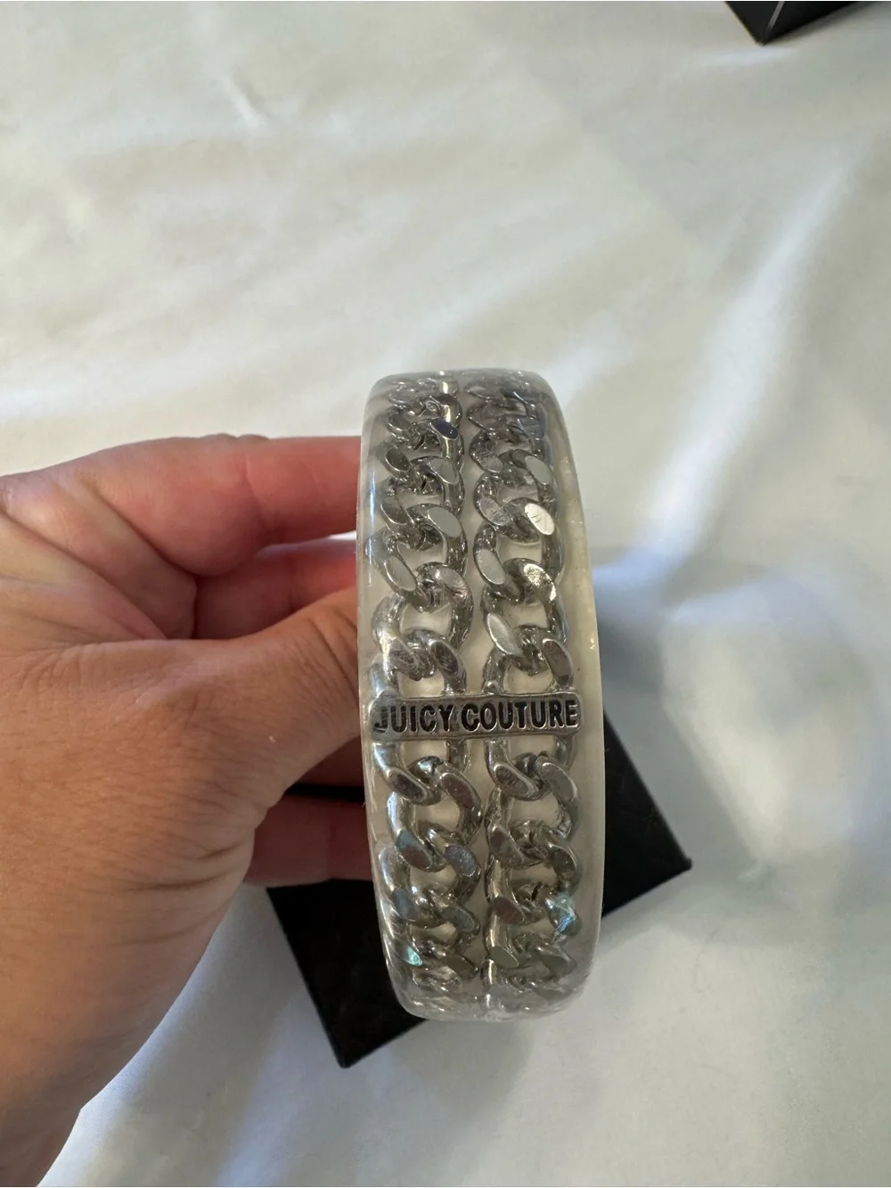 Juicy Couture acrylic and chain Bangle Bracelet